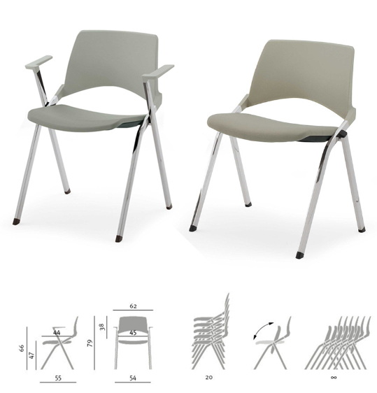 Stuhl mit Klappsitz, Klappstuhl, klappbare Stühle, Schulungstuhl mit